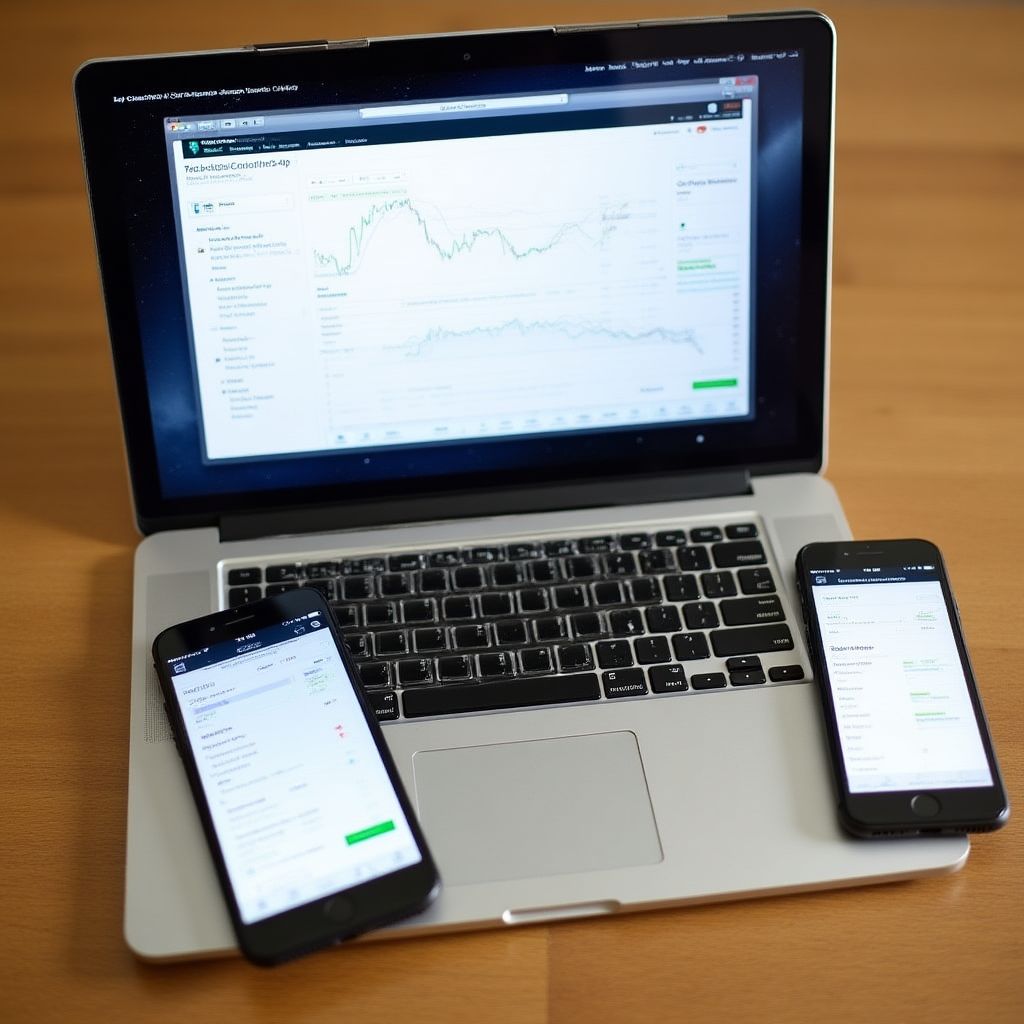 Sincronización de datos entre laptop, tablet y móvil.