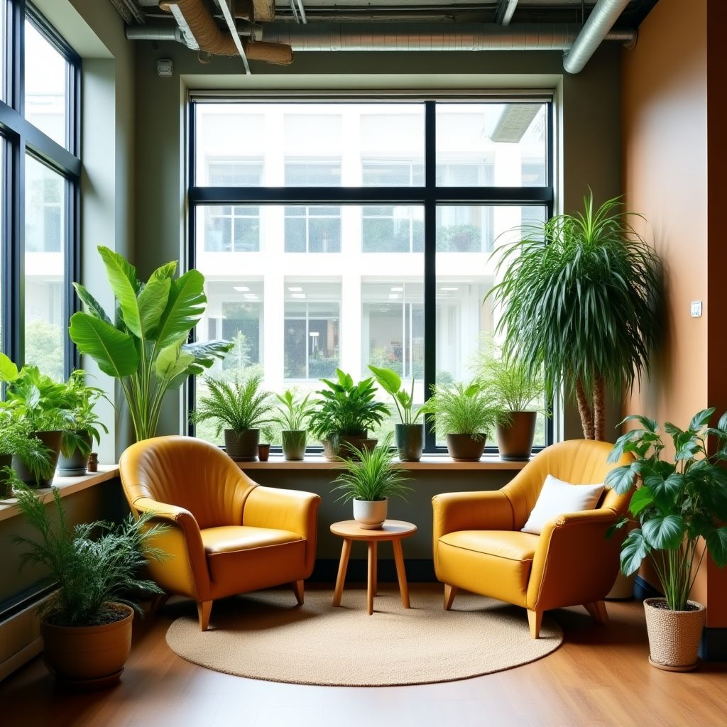 Un rincón de descanso en la oficina.