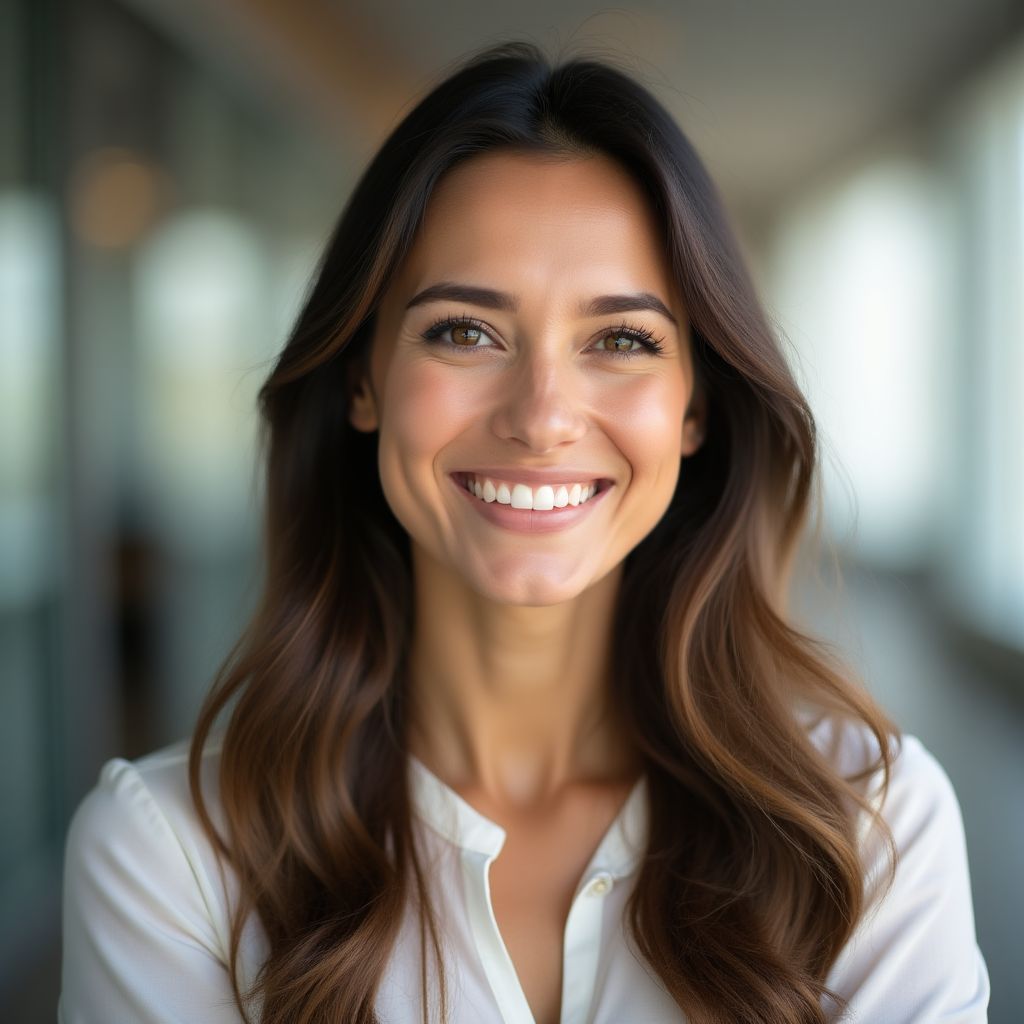 Retrato de Ana García, una cliente satisfecha.