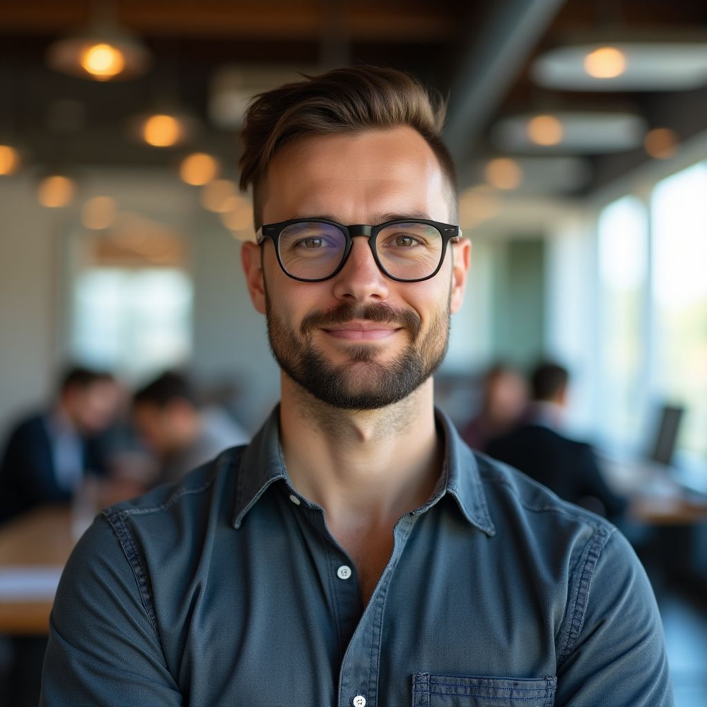 Retrato de Carlos Reyes, un cliente satisfecho.